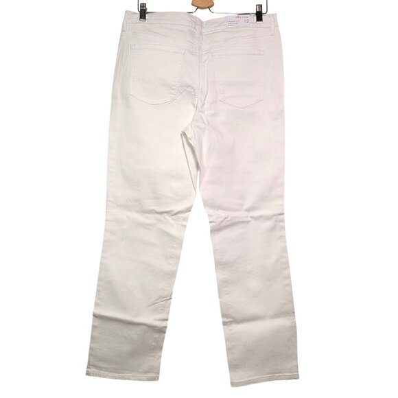 Ella Moss Women's Mid-Rise Straight Leg Ankle White Jeans Size 12 - Picture 3 of 11